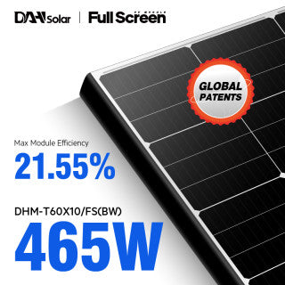 DAH solpanel utan ram 460W FULLSCREEN