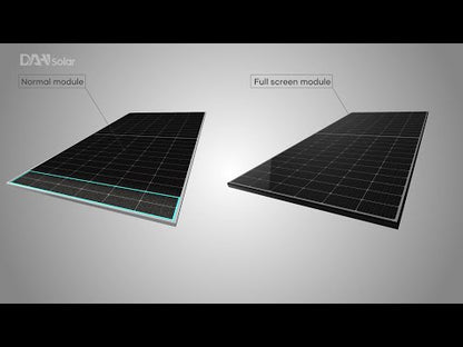 Helsvart DAH solpanel utan ram 405W FULLSCREEN